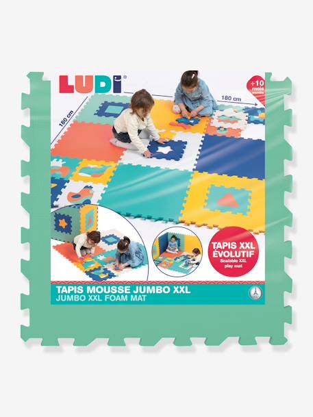 Jumbo tapis mousse LUDI multicolore - vertbaudet enfant 