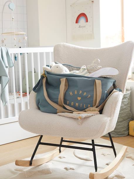 Luiertas voor het weekend La vie est pleine de surprises Marine grijs+salie+vert imprimé - vertbaudet enfant 