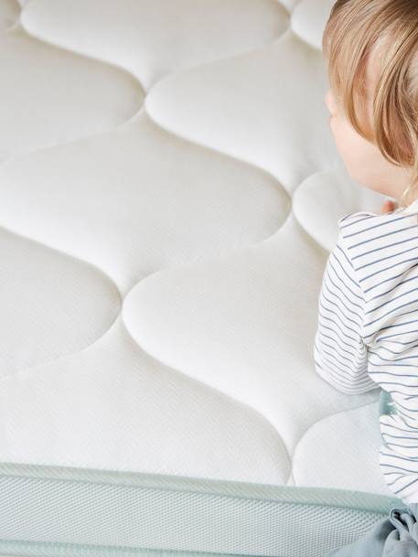 Matelas enfant mousse recyclée thermorégulateur traité Passerelle® blanc - vertbaudet enfant 