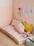 Matras in futon-stijl grijsblauw+kaneel+roze (poederkleur)+rozen+saliegroen - vertbaudet enfant 