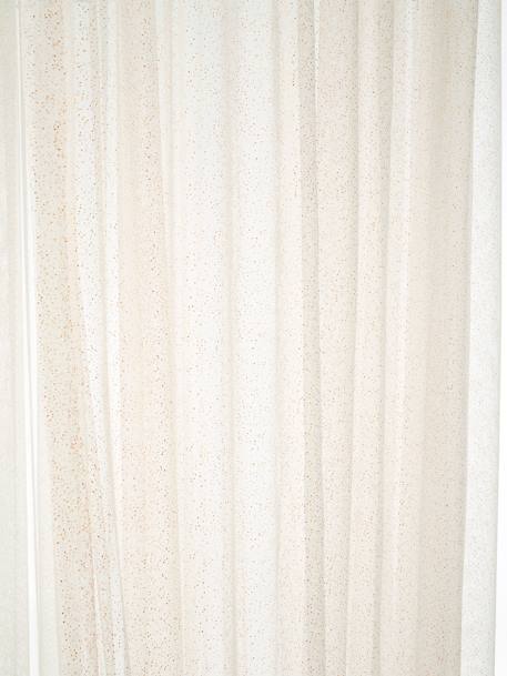 Ciel de lit en tulle à paillettes rose poudré - vertbaudet enfant 