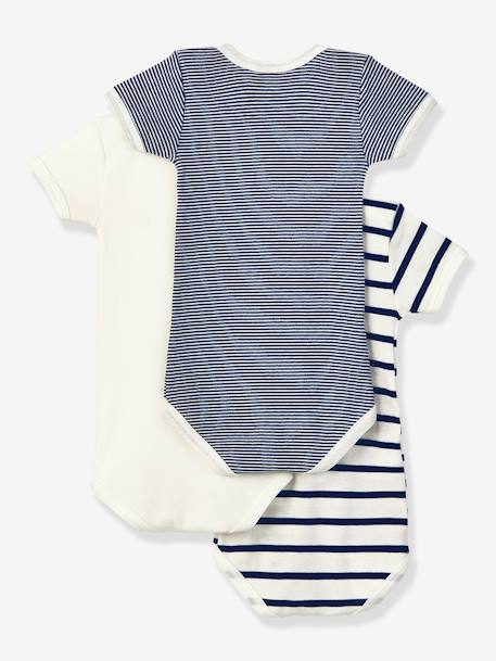 Lot de 3 bodies manches courtes en coton bio blanc - vertbaudet enfant 
