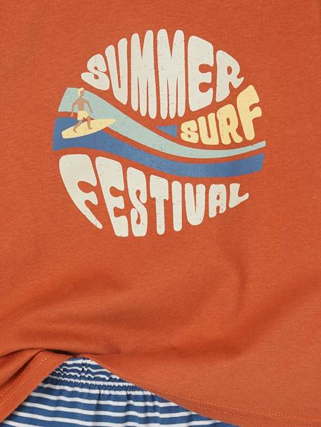 Lot de 2 pyjashorts garçon summer surf bleu jean - vertbaudet enfant 