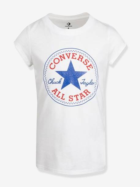 T-shirt Timeless Chuck Patch Tee blanc+rose - vertbaudet enfant 