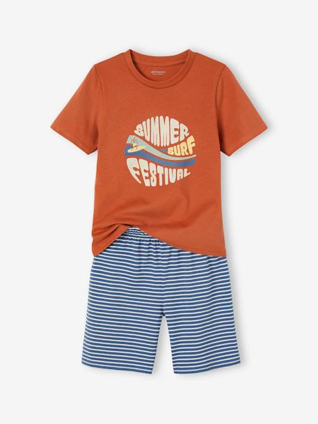Lot de 2 pyjashorts 'Summer Surf' garçon bleu jean - vertbaudet enfant 