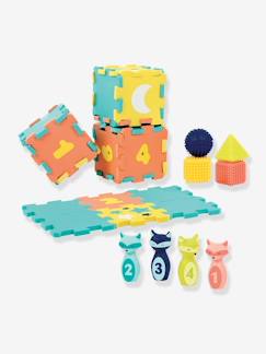Speelgoed-Eerste levensjaren-Eerste speelgoed-Activiteitenkoffer tapijt kegels en vormen LUDI
