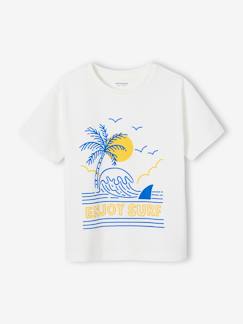 Jongens-T-shirt, poloshirt, souspull-T-shirt-Landschap t-shirt met details in zwelinkt voor jongens