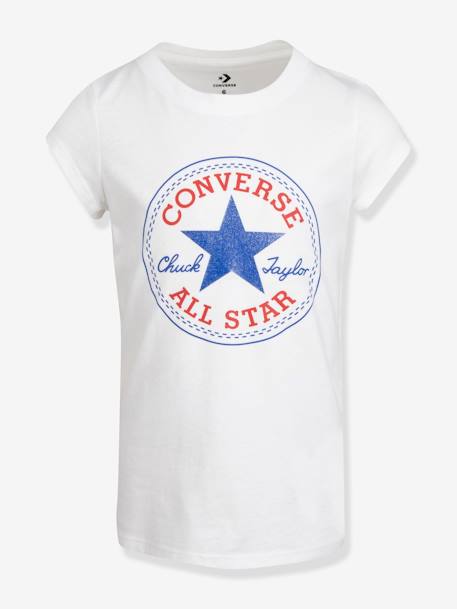 T-shirt Timeless Chuck Patch Tee blanc+rose - vertbaudet enfant 