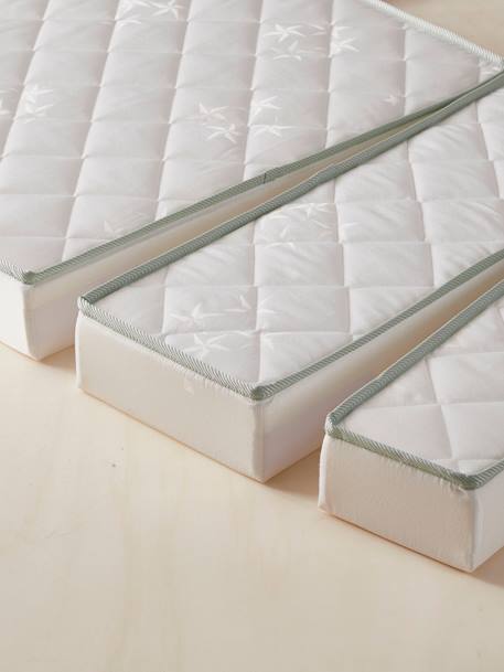 Matelas enfant évolutif 3 parties anti-acariens traité Bi-ome NTL® BLANC - vertbaudet enfant 