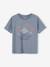Landschap t-shirt met details in zwelinkt voor jongens jeansblauw - vertbaudet enfant 