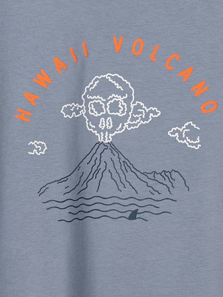 Landschap t-shirt met details in zwelinkt voor jongens jeansblauw - vertbaudet enfant 
