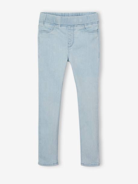 Jean fille tregging Basics bleu jean+double stone - vertbaudet enfant 