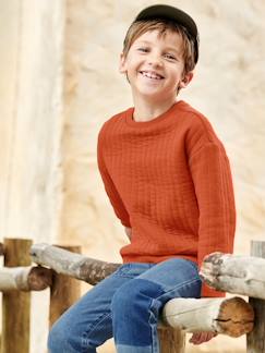 Jongens-Trui, vest, sweater-Sweater-Gewatteerd jongenssweater