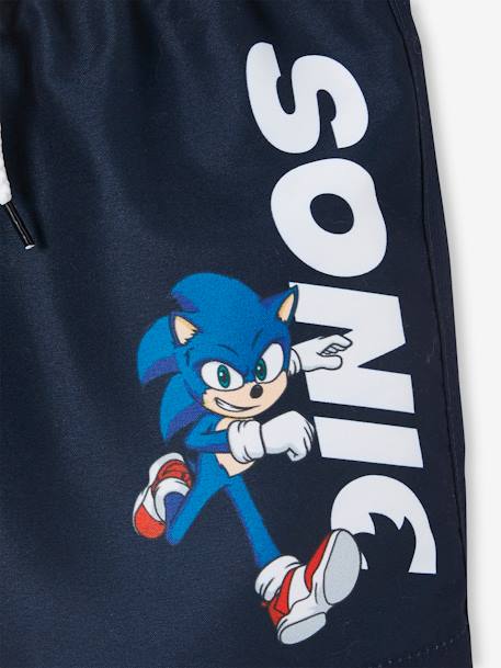 Maillot De Bain Garçon Sonic The Hedgehog - Bleu - Polyester/élasthanne - Taille Haute