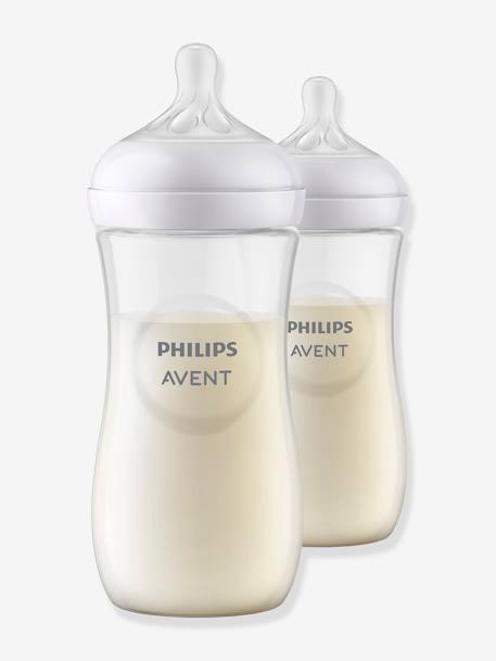 Lot de 2 biberons 330 ml Philips AVENT Natural Response transparent - vertbaudet enfant 