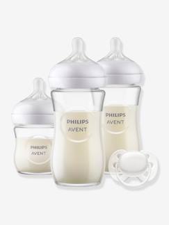 Coffret 3 biberons verre + sucette Philips AVENT Natural Response  - vertbaudet enfant