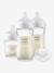 Coffret 3 biberons verre + sucette Philips AVENT Natural Response transparent - vertbaudet enfant 