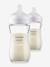 Set van 2 glazen flesjes 240 ml Philips AVENT Natural Response doorzichtig - vertbaudet enfant 