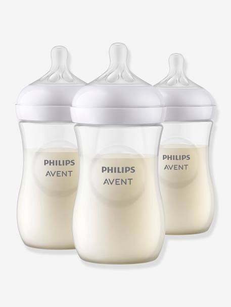 Lot de 3 biberons 260 ml Philips AVENT Natural Response transparent - vertbaudet enfant 