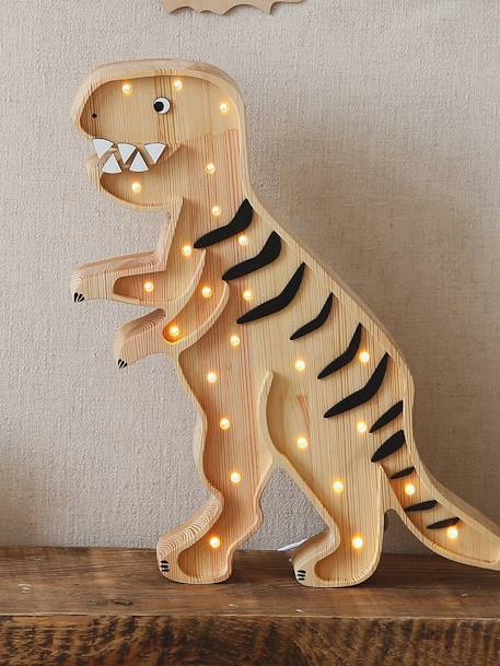 Lampe veilleuse Dinosaure T-Rex LITTLE LIGHTS bois - vertbaudet enfant 