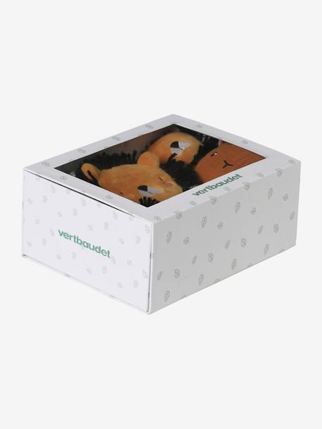 Geschenkdoos met 3 stuks:  knuffeldoek + rammelaar + prentenboek betoverd bos+groen - vertbaudet enfant 