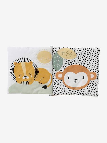 Geschenkdoos met 3 stuks:  knuffeldoek + rammelaar + prentenboek betoverd bos+groen - vertbaudet enfant 