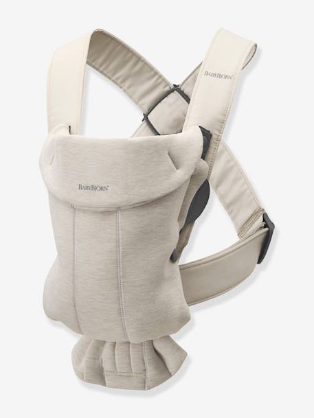 Porte-bébé Mini Jersey 3D BabyBjörn beige+GRIS CHARBON - vertbaudet enfant 