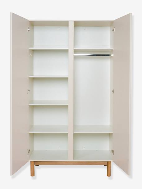 Armoire 2 portes Mood de Quax en MDF et bois de hêtre argile - vertbaudet enfant 