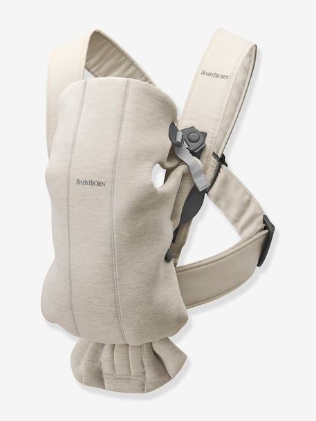 Porte-bébé Mini Jersey 3D BabyBjörn beige+GRIS CHARBON - vertbaudet enfant 