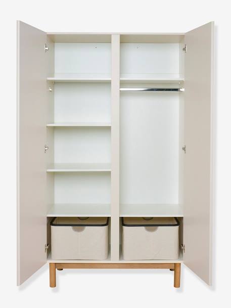 Armoire 2 portes Mood de Quax en MDF et bois de hêtre argile - vertbaudet enfant 