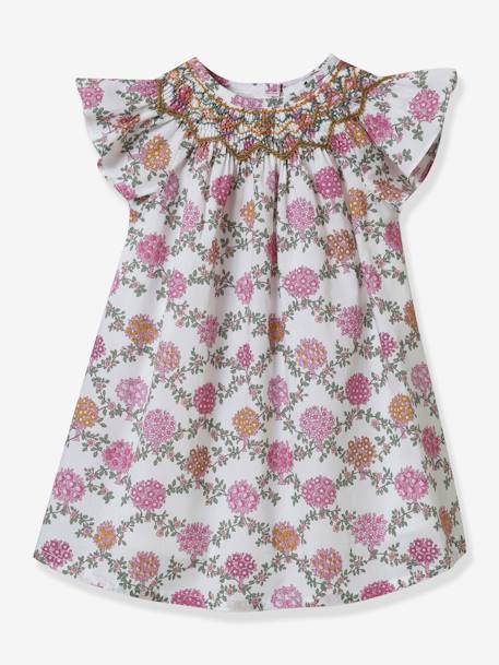 Robe bébé Ana en tissu Liberty® CYRILLUS- Collection fêtes et mariages blanc imprimé - vertbaudet enfant 