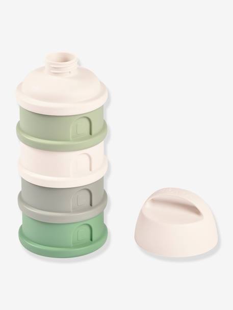 Boîte doseuse de lait 4 compartiments gris+Mineral grey/pink+terracotta+transparent+vert - vertbaudet enfant 