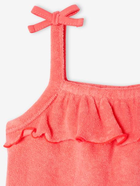Babysetje van badstof hemdje met bandjes en short koraal - vertbaudet enfant 
