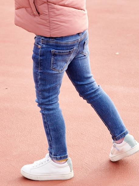 BASICS skinny broek jeansblauw+lichtblauw - vertbaudet enfant 