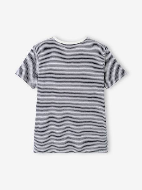 T-shirt coton brodé grossesse et allaitement personnalisable Rayé marine+Rayé rouge - vertbaudet enfant 