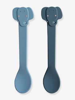 Puériculture-Repas-Vaisselle, coffret repas-Lot de 2 cuillères 1er âge Animal en silicone