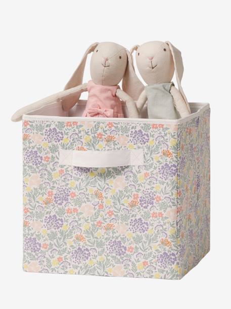 Lot de 3 bacs de rangement Souris Champêtre blanc imprimé - vertbaudet enfant 