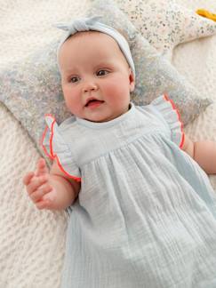 Baby-Rok, jurk-Babyjurkje met strik hoofdband