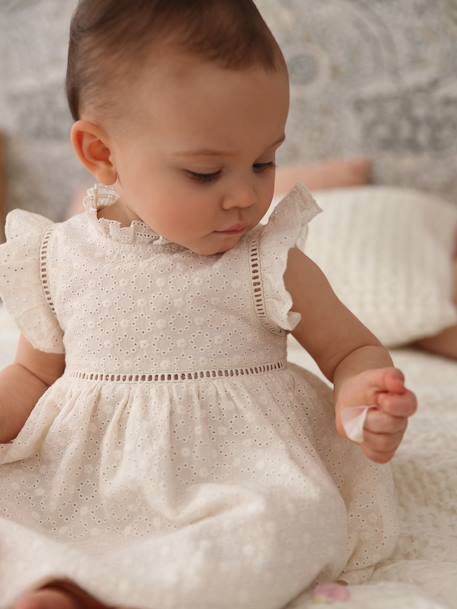 Professor Verpletteren overdrijving Baby jurk met Engels borduurwerk - ecru, Baby