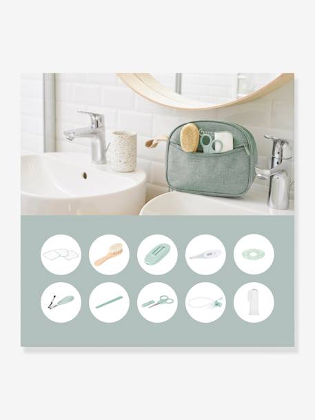 Trousse de soin 10 accessoires vert - vertbaudet enfant 