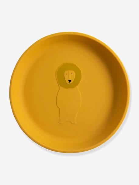 Assiette TRIXIE Animal en silicone bleu+jaune - vertbaudet enfant 