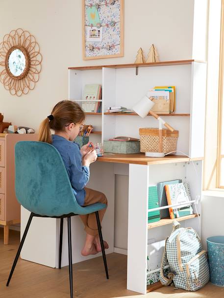 Bureau enfant avec rangements LIGNE PIROUETTE BLANC - vertbaudet enfant 