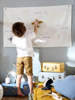 Carte du Monde mappemonde murale tissu  - vertbaudet enfant
