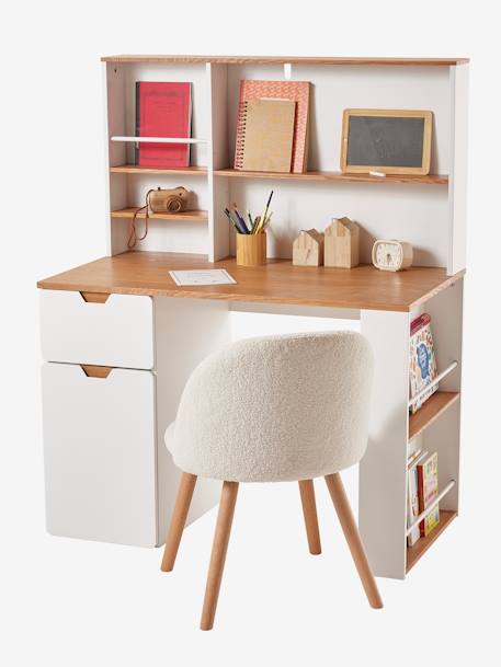 Bureau enfant avec rangements LIGNE PIROUETTE BLANC - vertbaudet enfant 