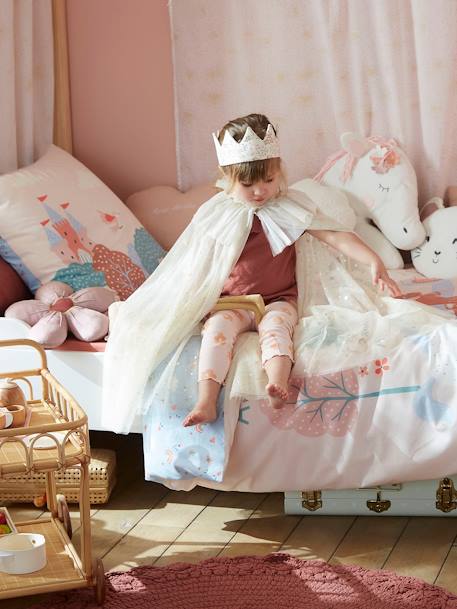 Cape à étoiles et paillettes + baguette blanc+bleu+noir - vertbaudet enfant 