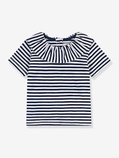 Baby-Overhemd, blouse-Bloesje met korte mouwen PETIT BATEAU