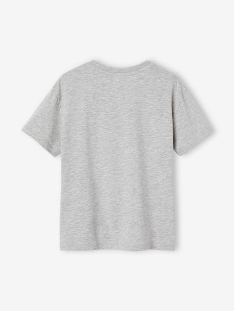 T-shirt à sequins garçon gris chiné - vertbaudet enfant 