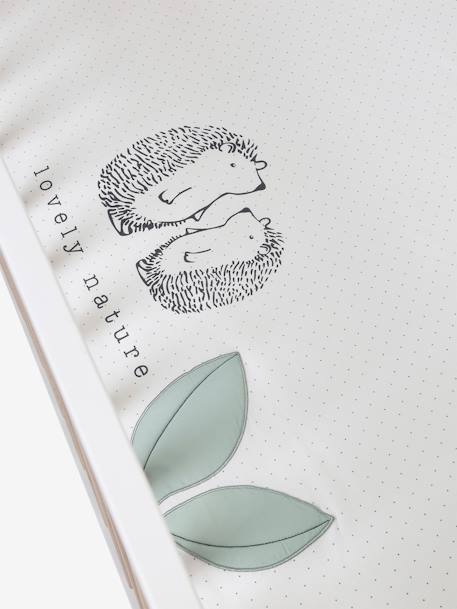 Lot de 2 housses pour fond de parc Hérissons+vert et blanc - vertbaudet enfant 