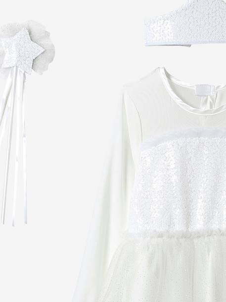 Verkleedkleren prinses met cape, toverstaf en kroon wit - vertbaudet enfant 