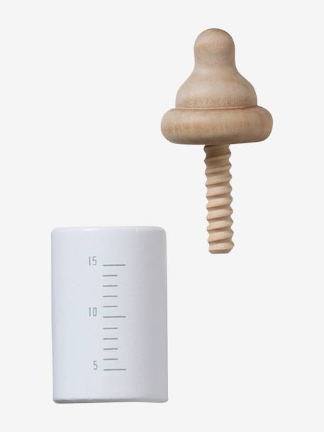 Chariot de marche poussette en bois FSC® rose+vert - vertbaudet enfant 